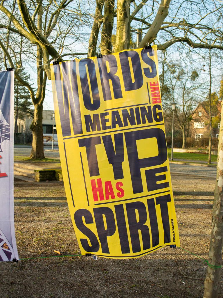 Flags designed for HS Anhalt from design students.